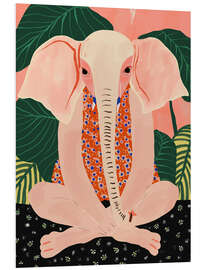 Quadro em PVC Yoga Meditating Elephant - Artsy Sesta