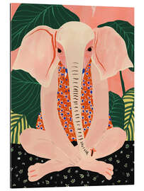 Gallery Print Yoga meditierender Elefant