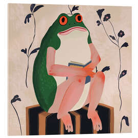 Tableau en verre acrylique The Bookish Frog - Artsy Sesta