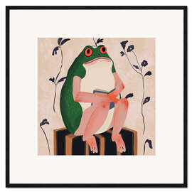 Gerahmter Kunstdruck Der Bücherfrosch