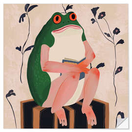 Wandsticker Der Bücherfrosch