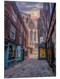 Alubild Mond über der charmanten Straße, York