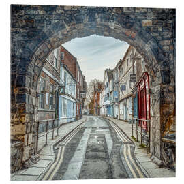 Acrylglasbild Historische Stone Archway Street, York - Assaf Frank