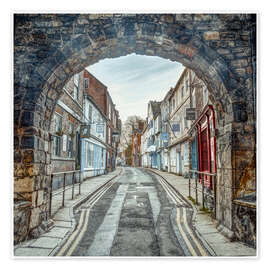 Wall print Historic Stone Archway Street, York - Assaf Frank