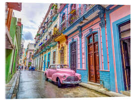 Tableau en verre acrylique Retro Ride of Havana - Assaf Frank