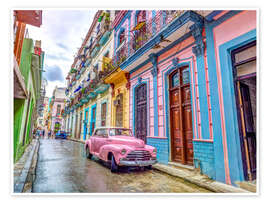 Wall print Retro Ride of Havana - Assaf Frank
