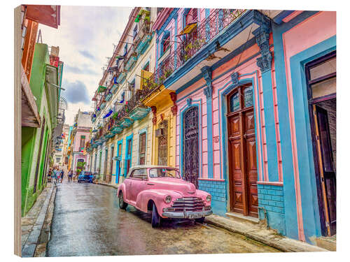 Cuadro de madera Retro Ride of Havana