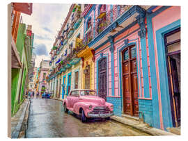 Cuadro de madera Retro Ride of Havana - Assaf Frank