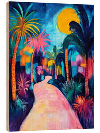 Cuadro de madera Tropical full moon