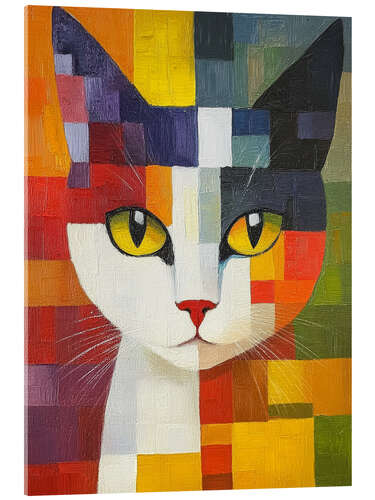 Acrylic print Cubic Cat