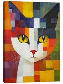 Canvas print Cubic Cat - DejaReve