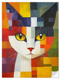 Wandsticker Cubic Cat