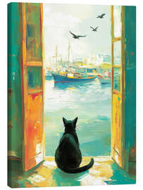 Lærredsbillede The harbor cat - DejaReve