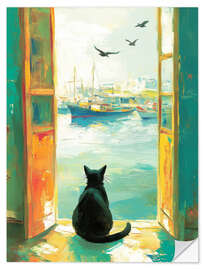 Wandsticker Die Hafenkatze