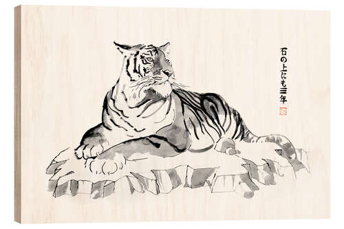 Obraz na drewnie Tiger Ishii No Uenimo San Nen