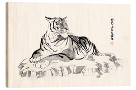 Obraz na drewnie Tiger Ishii No Uenimo San Nen - Péchane