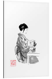 Tableau en aluminium Serving tea - Péchane