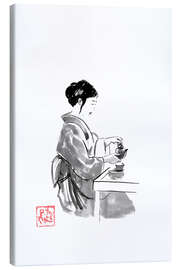 Stampa su tela Serving tea - Péchane