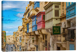 Lienzo Balconies in the old town of Valletta, Malta - HADYPHOTO