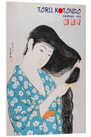 Hartschaumbild Torii Kotondo Geisha - Kamisuki, 1933