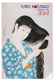 Vinilo para la pared Torii Kotondo Geisha - Kamisuki, 1933 - HDMI2K