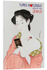 Hartschaumbild Torii Kotondo Geisha - Aki No Yo, 1934 - HDMI2K