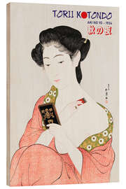 Wood print Torii Kotondo Geisha - Aki No Yo, 1934 - HDMI2K
