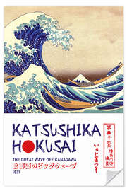 Wall sticker Die Große Welle von Kanagawa - Katsushika Hokusai III