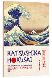 Quadro de madeira Die Große Welle von Kanagawa - Katsushika Hokusai III - HDMI2K