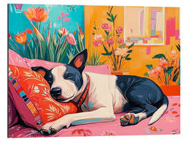 Aluminium print Siesta Sleeping Cute Dog
