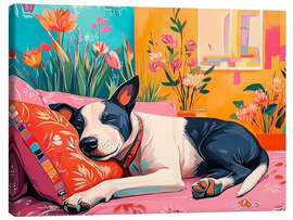 Obraz na płótnie Siesta Sleeping Cute Dog - Anastasia Mamoshina
