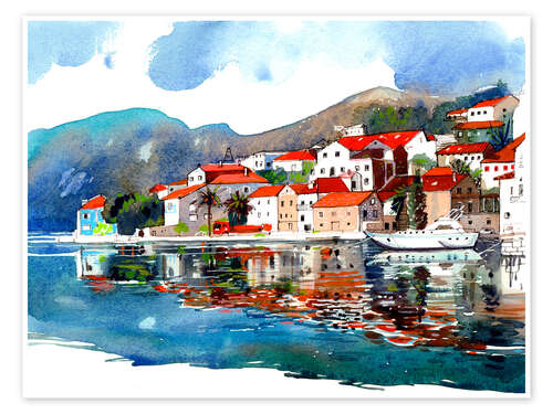 Poster Perast, Montenegro