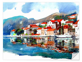 Wall sticker Perast, Montenegro - Anastasia Mamoshina
