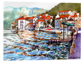 Acrylic print Sea reflections in Perast, Montenegro - Anastasia Mamoshina