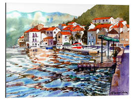 Cuadro de aluminio Sea reflections in Perast, Montenegro - Anastasia Mamoshina