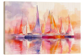 Obraz na drewnie Colourful sailboats - Jörg Gamroth