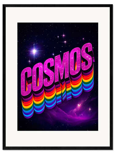 Impressão artística com moldura Cosmos