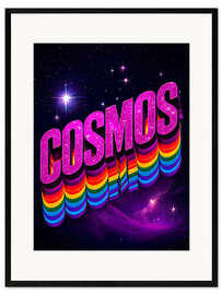 Impressão artística com moldura Cosmos - nobelart