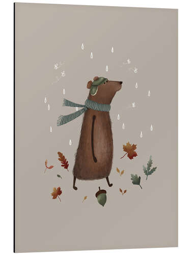 Aluminium print Bernard Bär enjoys autumn
