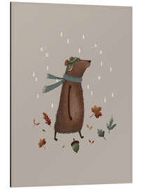 Magnettafel Bernard Bär genießt den Herbst