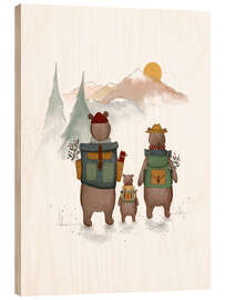 Cuadro de madera Adventures of the Bear Family - Urchin Bay