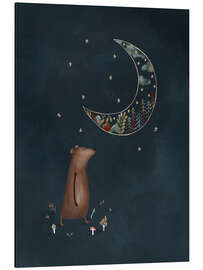 Cuadro de aluminio Bernard Bear in the moonlight - Urchin Bay
