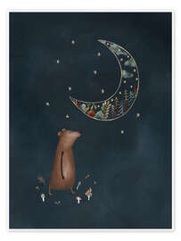 Tableau Bernard Bear in the moonlight - Urchin Bay