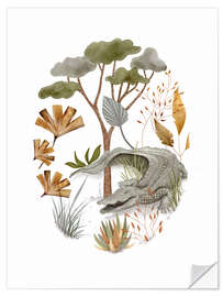 Autocolante decorativo Happy Crocodile