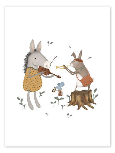 Póster Animal Musicians