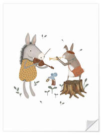 Wandsticker Tierische Musikanten