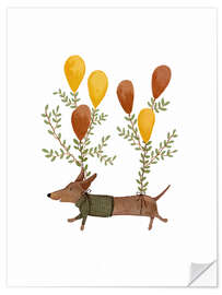 Wandsticker Dackel mit Ballons - Urchin Bay