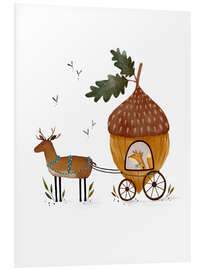 Hartschaumbild Hirsch mit Kutsche - Urchin Bay