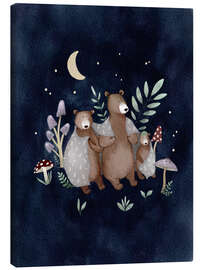 Lærredsbillede Good night family Bear - Urchin Bay