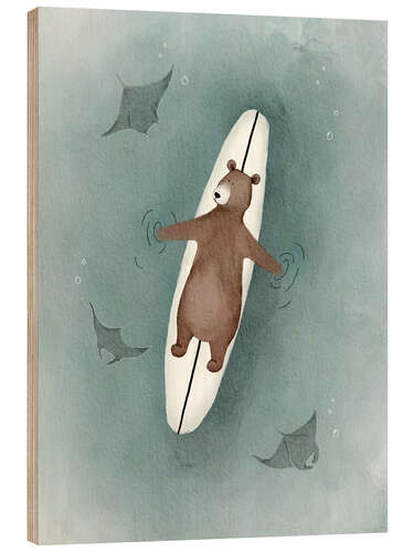 Wood print Barnaby Floating